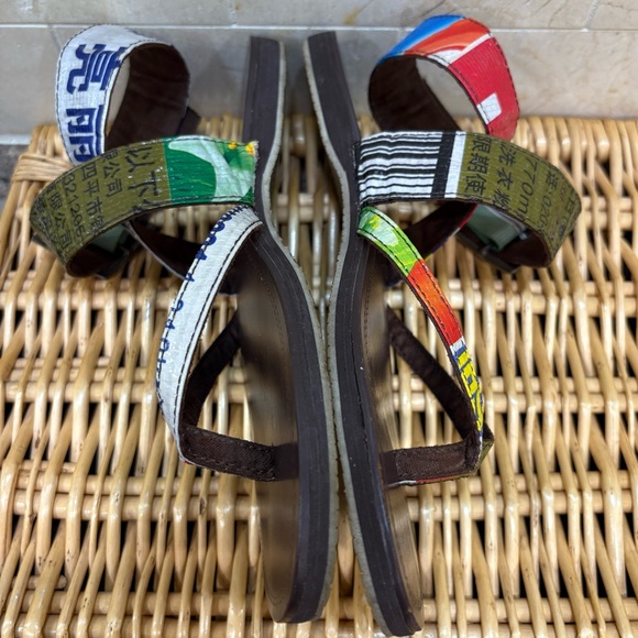 BC Footwear “I Used To Be a Rice Bag” Colorful Ladies’ Vegan Sandals, 7, EUC - Picture 3 of 10